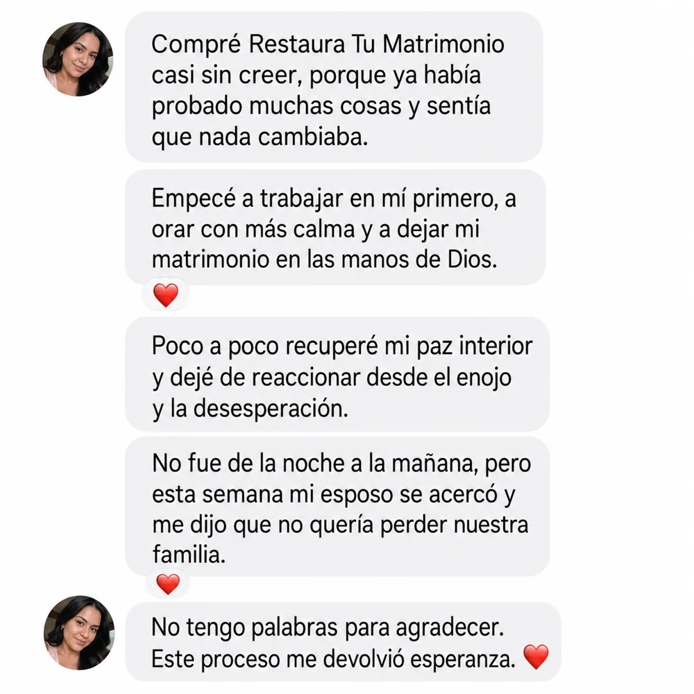 Testimonio: Compré Restaura Tu Matrimonio casi sin creer